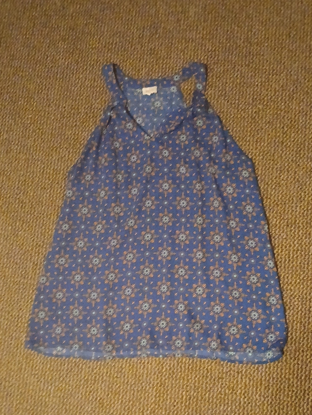 Pixley Blue Printed Racerback Camisole